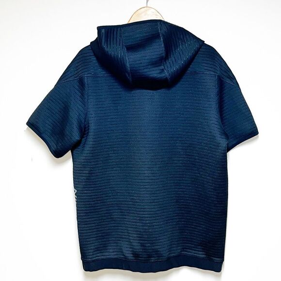 Nike Pro CQ8343-010 Short Sleeve 1/4-Zip Hoodie Black Sz L - Picture 2 of 12